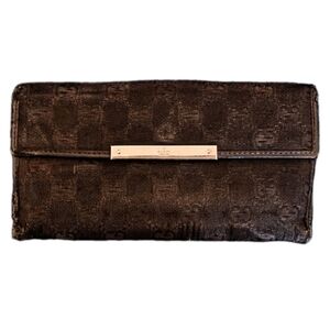 Gucci Dark Brown Monogram Clutch